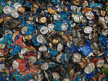 Full frame shot of garbage bin