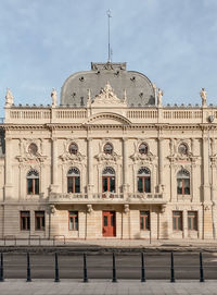 Low angle view of historical building against sky