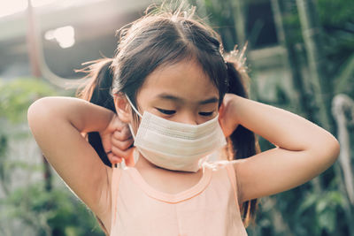 Close-up portrait of a girl