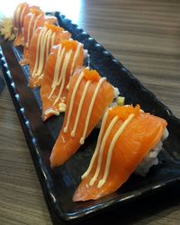 Close-up of food on table