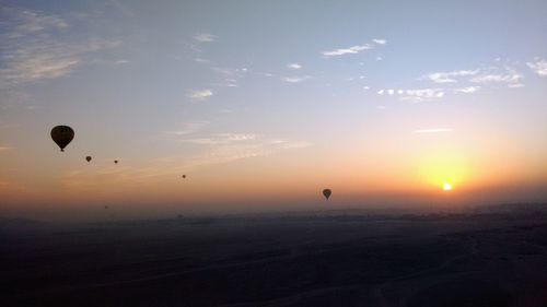 Watching sunrise and the hot air balloons