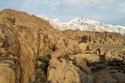 Rock formations against sky