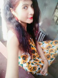 Portrait of woman smiling