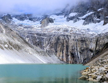 Scenic view of lake during winter