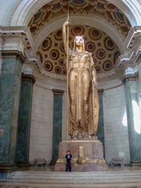 Low angle view of statue in a building