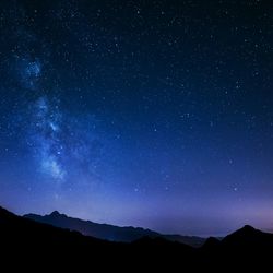 Low angle view of starry sky