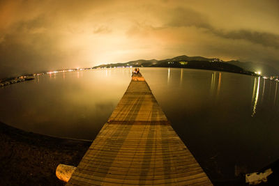 Bridge over river against sky