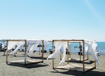 Gazebos on shengjin beach