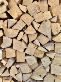 Full frame shot of firewood