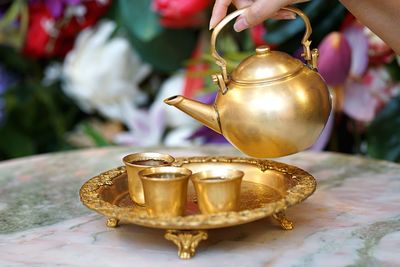 Close-up of tea on table