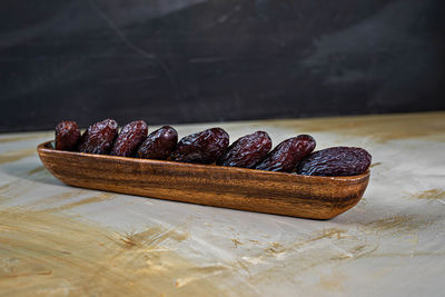 Close-up of fruits on cutting board