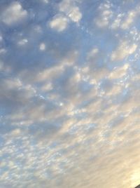 Low angle view of cloudy sky