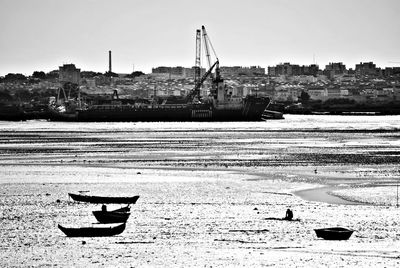 Boats in calm sea