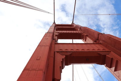 Low angle view of bridge against sky