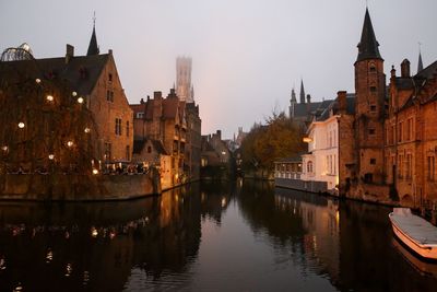 View of canal in old town