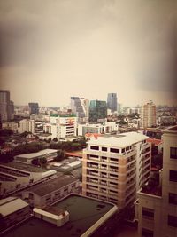 Cityscape with buildings in background