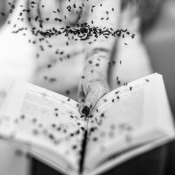 Close-up of open book