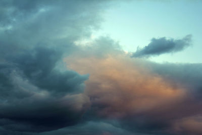 Low angle view of storm clouds in sky