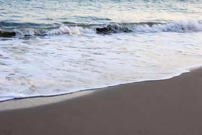 Waves rushing towards shore