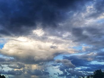 Low angle view of clouds in sky