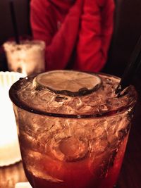 Close-up of drink in glass