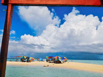 Panoramic view of beach against sky