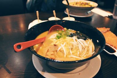 Close-up of served food