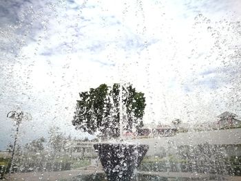 Water drops on glass