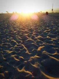 Sun shining over landscape