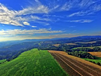 Scenic view of landscape against clear sky