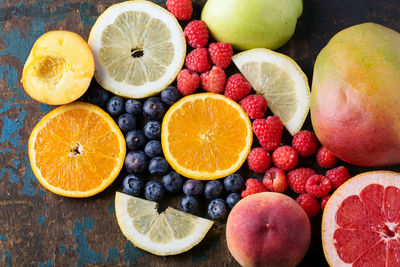 Close-up of fruits on table