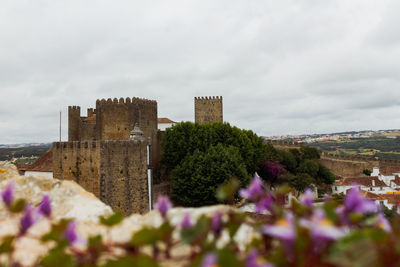 Panoramic view of historic buildings against sky