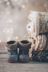 Close-up of christmas decorations