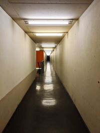 Empty corridor in building