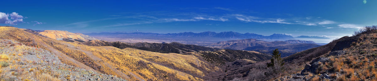 Views of wasatch front rocky mountains oquirrh mountains yellow fork rose canyon in salt lake utah