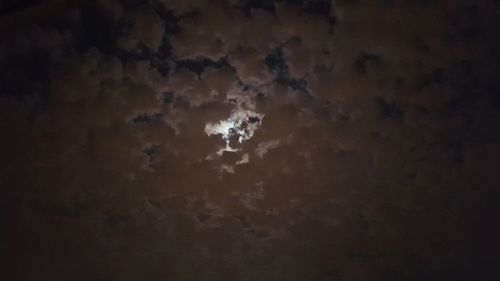 Low angle view of sky at night