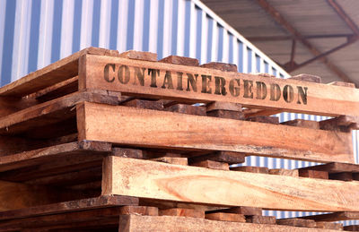 Low angle view of built structure at construction site