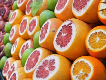 Close-up of orange fruits in market