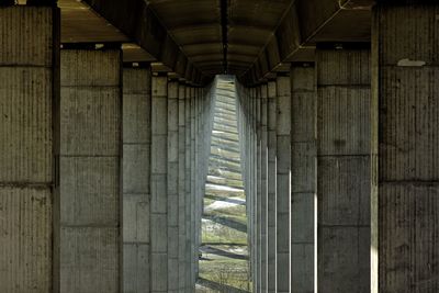 High angle view of built structure