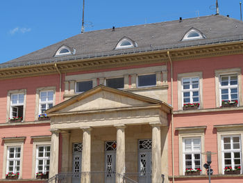 Low angle view of building against sky