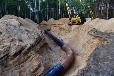 Panoramic view of construction site