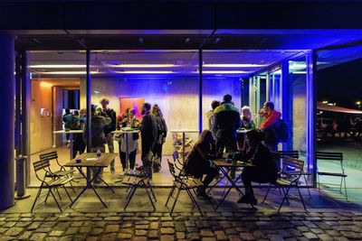 People sitting in cafe