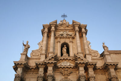 Cathedral of syracuse against clear sky