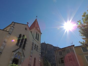 Low angle view of church against sky