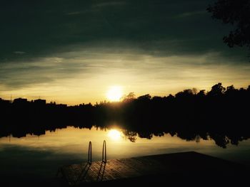 Silhouette of trees at sunset