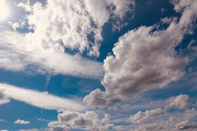 Low angle view of clouds in sky