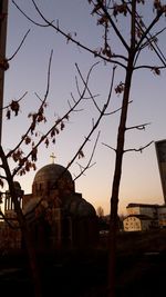 View of church at sunset