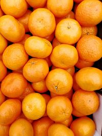 Full frame shot of oranges in market