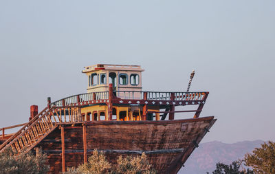 Low angle view of built structure against clear sky