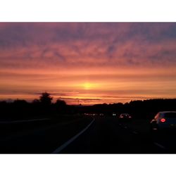 Road at sunset